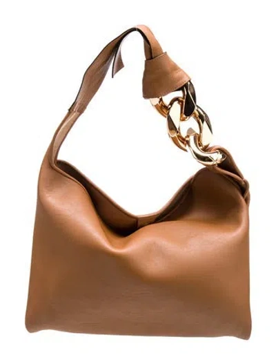 Pre-owned Jw Anderson Leather Top Handle Bag In Brown