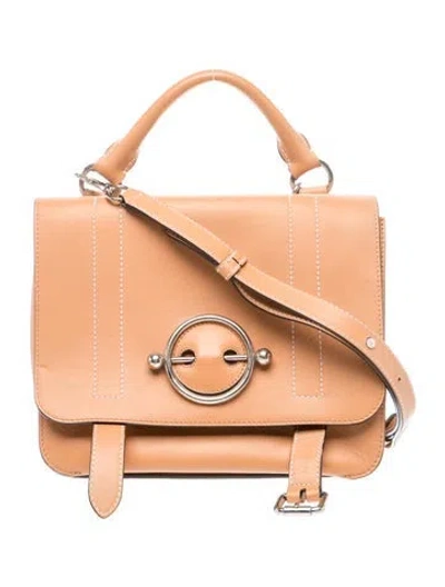 Pre-owned Jw Anderson Leather Top Handle Bag In Brown