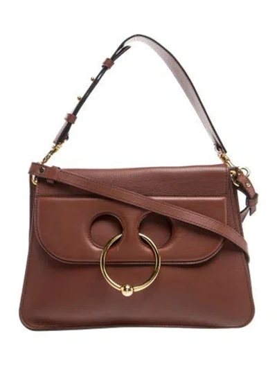 Pre-owned Jw Anderson Leather Top Handle Bag In Brown