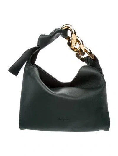 Pre-owned Jw Anderson Leather Top Handle Bag In Green
