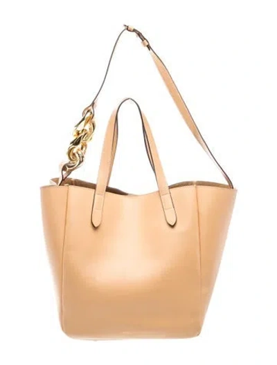 Pre-owned Jw Anderson Leather Top Handle Bag In Neutral