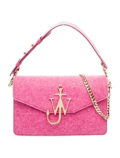 Pre-owned Jw Anderson Leather Top Handle Bag In Pink