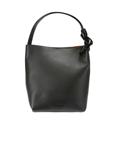 Jw Anderson J. W. Anderson The Jwa Corner Bucket Bag In Black