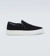 Jw Anderson Leather-trimmed Low-top Sneakers In Black
