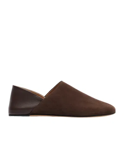 Jw Anderson Leather-trimmed Suede Slip-ons In Multi