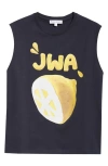 Jw Anderson Navy Lemon Tank Top In Navy