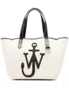 Jw Anderson White Shopper With Jw Logo On The Front In Multi