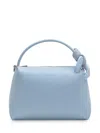 Jw Anderson Light Blue Leather Corner Small Bag In Light Blue