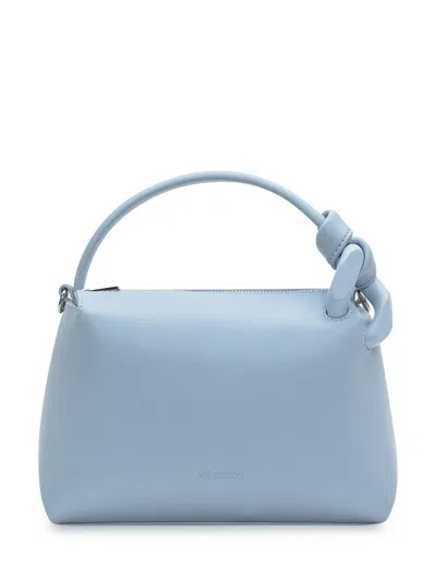 JW ANDERSON LIGHT BLUE LEATHER CORNER SMALL BAG