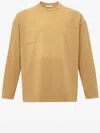 Jw Anderson Light Brown Garment Dyed T-shirt In Yellow