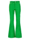 Jw Anderson J.w. Anderson Leather Bootcut Trousers In Light Green