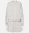 Jw Anderson Woman Mini Dress Light Grey Size L Cotton In Light Grey Melange