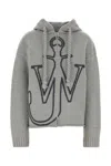Jw Anderson Light Grey Wool Sweater In Gray