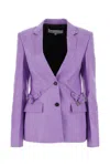 Jw Anderson Notched-lapels Button-fastening Blazer In Purple