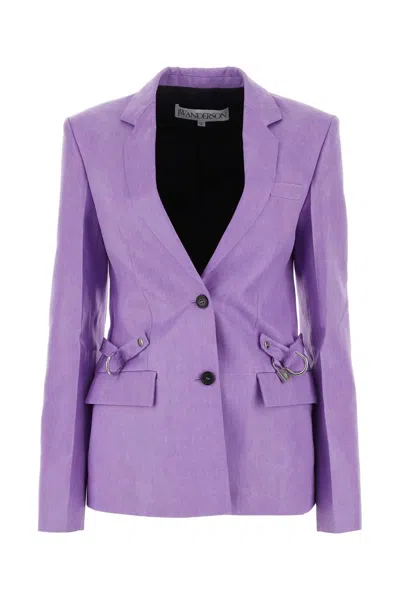 Jw Anderson Light Purple Jacquard Blazer
