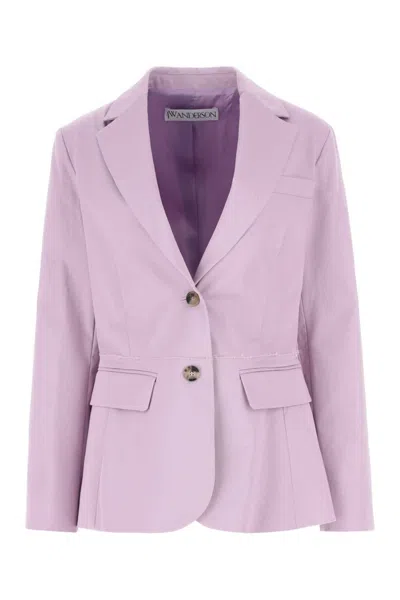 Jw Anderson Light Purple Single Breasted Blazer