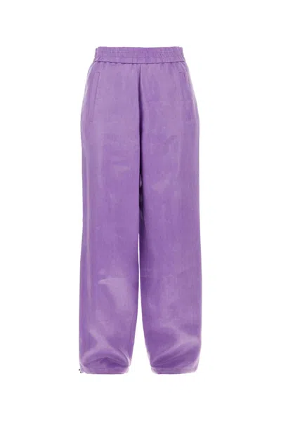 JW ANDERSON JW ANDERSON LIGHT PURPLE VISCOSE AND ACETATE PANT