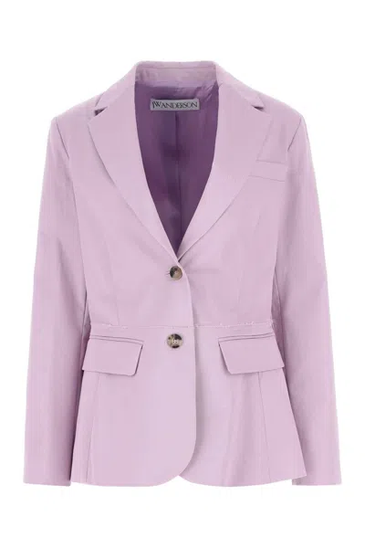 Jw Anderson Lilac Stretch Cotton Blazer