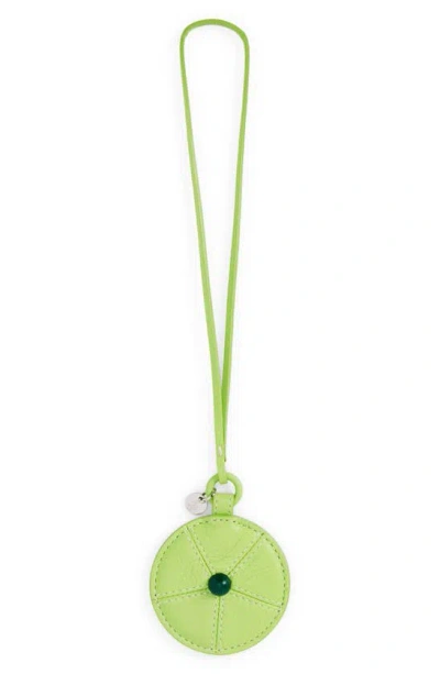 Jw Anderson Lime Bag Charm In Green