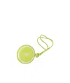 Jw Anderson Lime Leather Keyring In Green