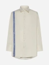 Jw Anderson Striped Cotton And Linen Shirt In Off White