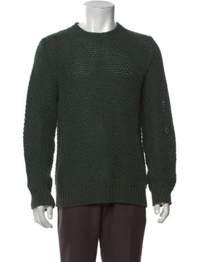 Pre-owned Jw Anderson Linen Crew Neck Pullover In Green