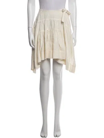 Pre-owned Jw Anderson Linen Mini Skirt In Neutrals