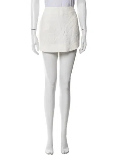 Pre-owned Jw Anderson Linen Mini Skirt W/ Tags In Neutral