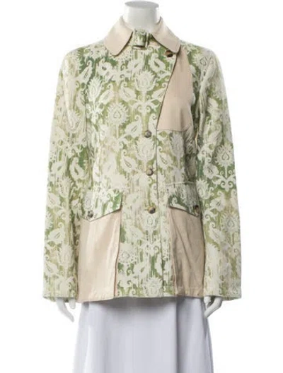 Pre-owned Jw Anderson Linen Printed Blazer In Neutral