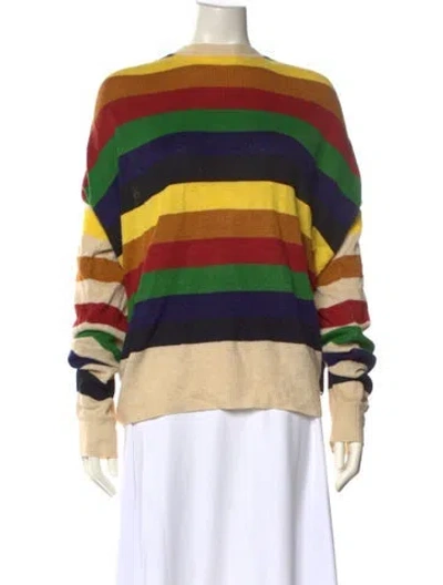 Pre-owned Jw Anderson Linen Striped Sweater In Neutral