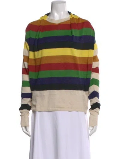 Pre-owned Jw Anderson Linen Striped Sweater In Neutral