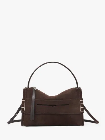 Jw Anderson Loafer Bag - Suede Shoulder Bag In Brown