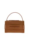Jw Anderson Loafer Leather Shoulder Bag With Detachable Strap In Brown
