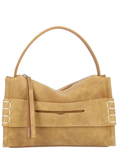 Jw Anderson Mens Gold Loafer Small Suede Shoulder Bag