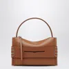 Jw Anderson Loafer Leather Shoulder Bag With Detachable Strap In Brown