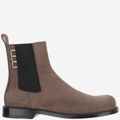 Jw Anderson Loafer Whipstitched Brushed-leather Chelsea Boots In Brown