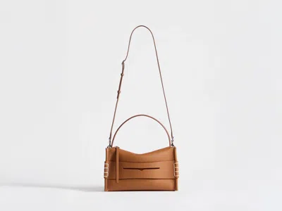 Jw Anderson Loafer Handbag In Full Grain Calf Leather In Tan
