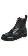 Jw Anderson Loafer Lace Up Boots Black In Black