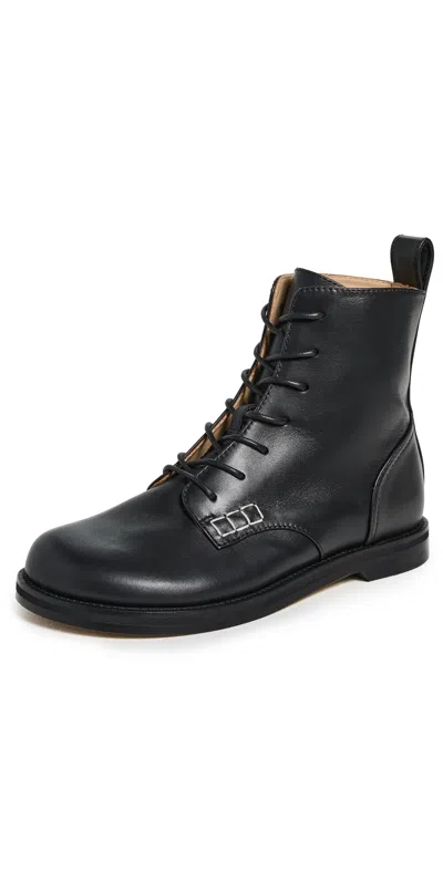 Jw Anderson Loafer Lace Up Boots Black