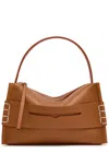 Jw Anderson Loafer Leather Shoulder Bag With Detachable Strap In Brown