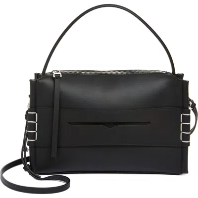 Jw Anderson Loafer Leather Top Handle Bag In Black