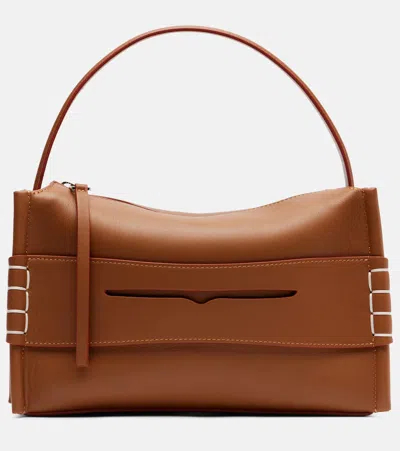 JW ANDERSON LOAFER LEATHER TOP-HANDLE BAG