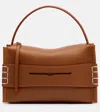 Jw Anderson Loafer Leather Shoulder Bag With Detachable Strap In Brown