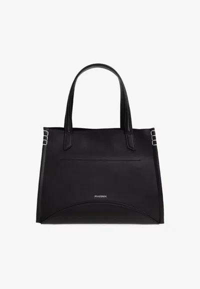 Jw Anderson Loafer Leather Tote Bag In Black