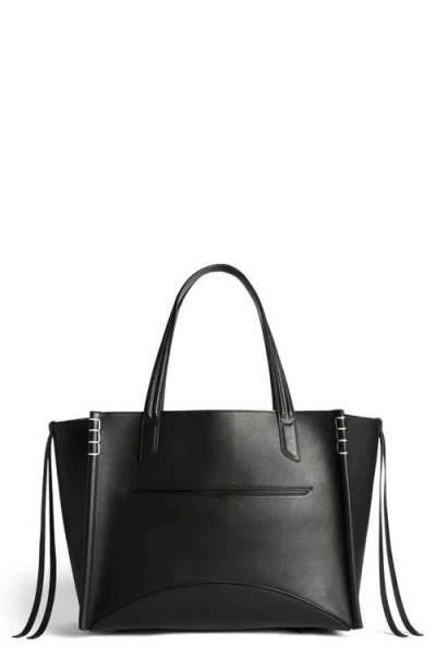 Jw Anderson Loafer Leather Tote In Black