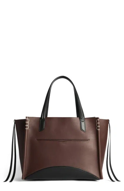 Jw Anderson Loafer Leather Tote In Brown