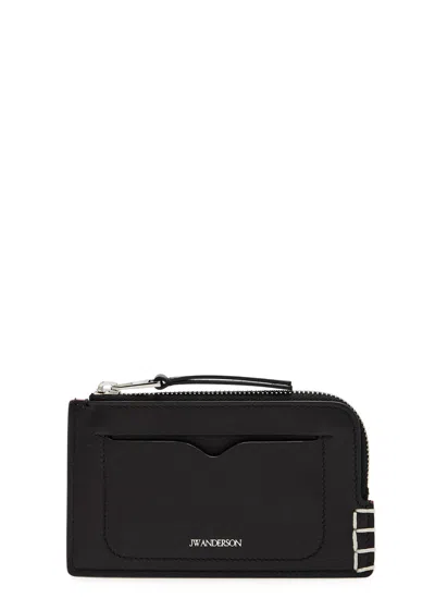 Jw Anderson Loafer Leather Wallet In Black