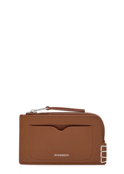 Jw Anderson Loafer Leather Wallet In Brown