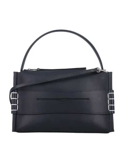 Jw Anderson Loafer Medium Calf Leather Crossbody Bag In Black