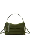 Jw Anderson Medium Loafer Leather Shoulder Bag In Green